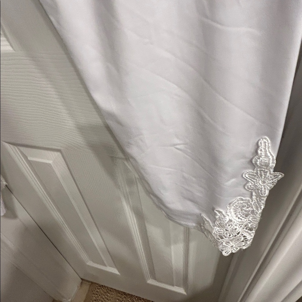 White Lace Trim women Leggings - Picture 2 of 6